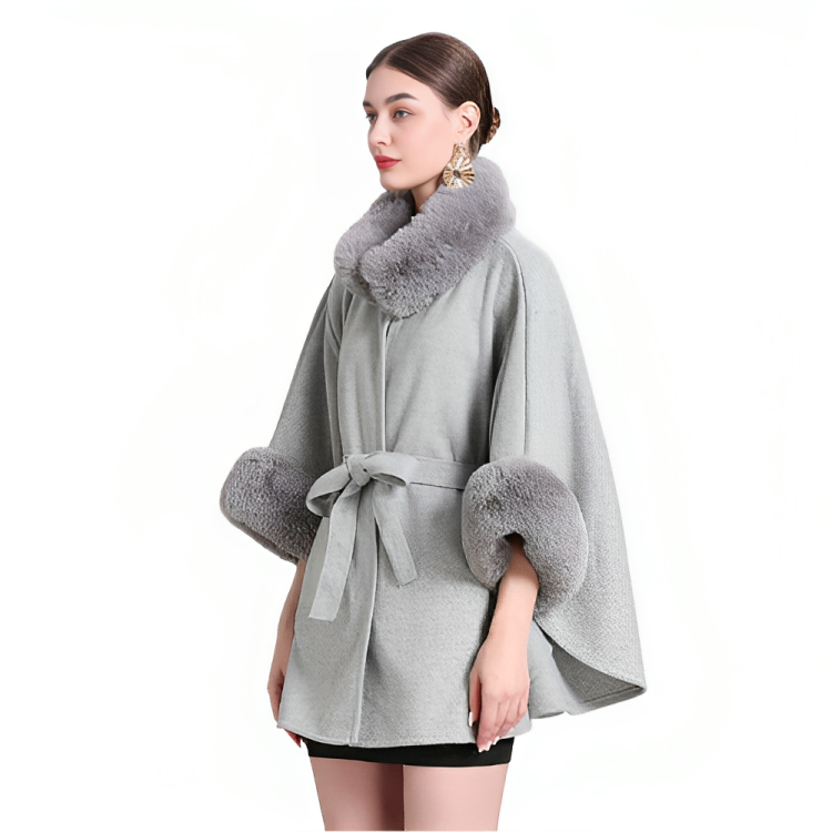 Poncho With Front Belt