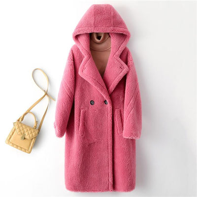 Oversize Teddy Faux Fur Hooded Coat