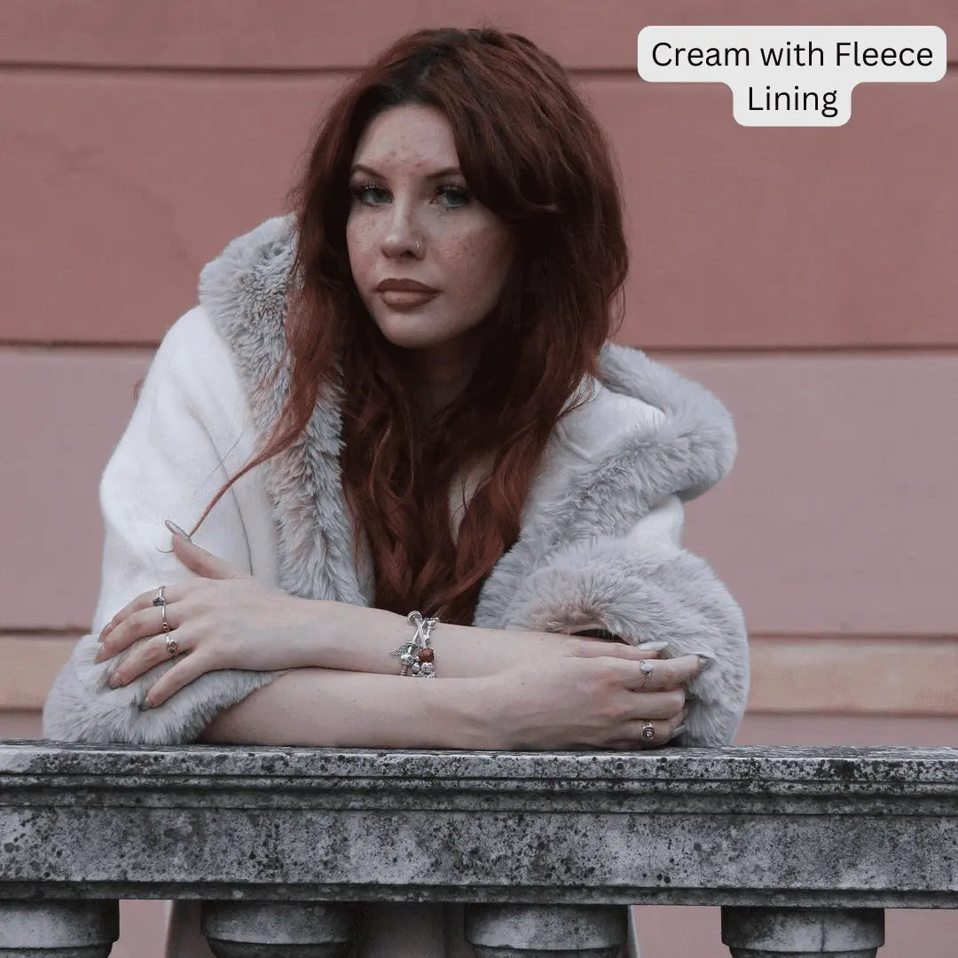 Poncho With a Hoodie and Fringes – The Pink Rabbit