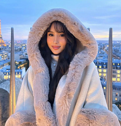 Poncho With a Hoodie and Fringes – The Pink Rabbit